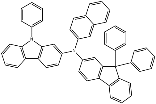 N-(9,9-Diphenyl-9H-fluoren-2-yl)-N-2-naphthalenyl-9-phenyl-9H-carbazol-2-amine Struktur