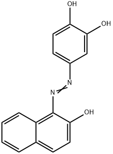1,2-Benzenediol, 4-[2-(2-hydroxy-1-naphthalenyl)diazenyl]- Struktur