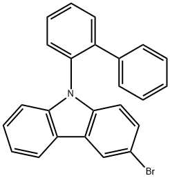 3-溴-N-(2-联苯基)咔唑 结构式