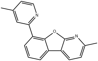 8-[4-甲基-2-吡啶基]-2-甲基苯并呋喃[2,3-B]吡啶 结构式