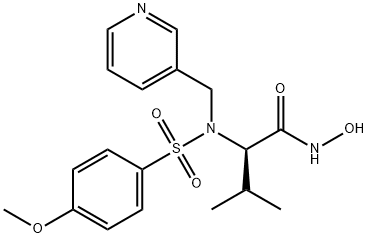 Butanamide, N-hydroxy-2-[[(4-methoxyphenyl)sulfonyl](3-pyridinylmethyl)amino]-3-methyl-, (2R)-|化合物 CGS-27023A HCL