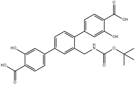 [1,1':4',1''-Terphenyl]-4,4''-dicarboxylic acid, 2'-[[[(1,1-dimethylethoxy)carbonyl]amino]methyl]-3,3''-dihydroxy-|2'-(((叔丁氧基羰基)氨基)甲基)-3,3''-二羟基-[1,1':4',1''-三联苯]-4,4''-二羧酸