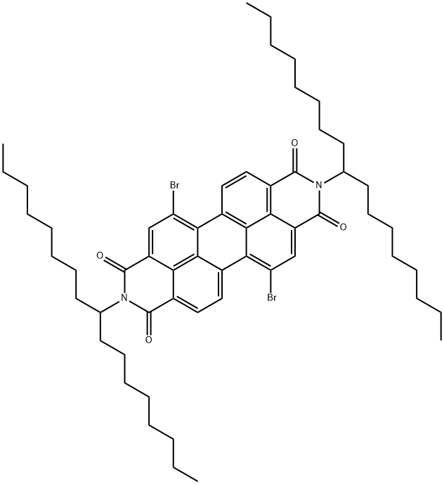 Anthra[2,1,9-def:6,5,10-d'e'f']diisoquinoline-1,3,8,10(2H,9H)-tetrone, 5,12-dibromo-2,9-bis(1-octylnonyl)- Structure