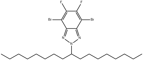 2H-Benzotriazole, 4,7-dibromo-5,6-difluoro-2-(1-octylnonyl)- Struktur