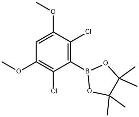 1,3,2-Dioxaborolane, 2-(2,6-dichloro-3,5-dimethoxyphenyl)-4,4,5,5-tetramethyl- Structure