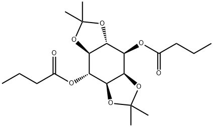 2,3:5,6-二-O-(1-甲基亚乙基)-D-MYO-肌醇 1,4-二丁酸酯 结构式