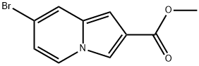 2-Indolizinecarboxylic acid, 7-bromo-, methyl ester Structure