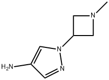 1H-Pyrazol-4-amine, 1-(1-methyl-3-azetidinyl)- 结构式