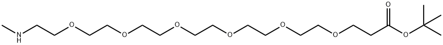 甲基氨-六聚乙二醇-丙酸叔丁酯, 1621616-11-2, 结构式