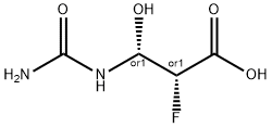Propanoic acid, 3-[(aminocarbonyl)amino]-2-fluoro-3-hydroxy-, (2R,3R)-rel- 化学構造式