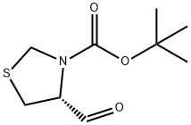 3-Thiazolidinecarboxylic acid, 4-formyl-, 1,1-dimethylethyl ester, (4R)- Structure