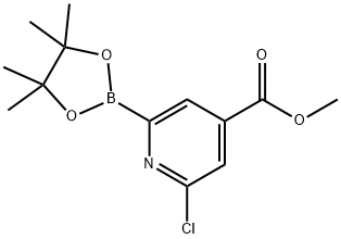 Methyl 6-Chloropyridine-2-boronic acid pinacol ester-4-carboxylate 化学構造式