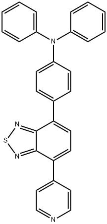Benzenamine, N,N-diphenyl-4-[7-(4-pyridinyl)-2,1,3-benzothiadiazol-4-yl]- 化学構造式