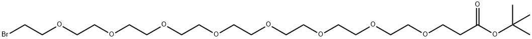 ブロモ-PEG8-T-ブチルエステル 化学構造式