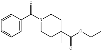1-苯甲酰基-4-甲基哌啶-4-羧酸乙酯, 162648-30-8, 结构式