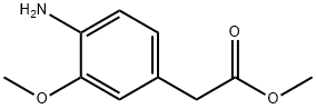 Benzeneacetic acid, 4-amino-3-methoxy-, methyl ester Struktur
