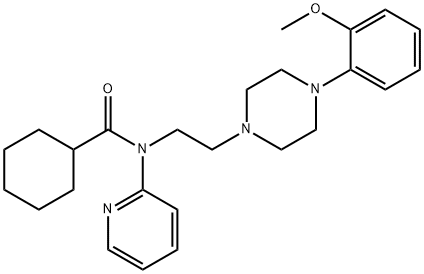 CYCLOHEXANECARBOXAMIDE, N-[2-[4-(2-METHOXYPHENYL)-1-PIPERAZINYL]ETHYL]-N-2-PYRIDINYL-, HYDROCHLORIDE (1:3) Struktur
