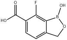 2,1-Benzoxaborole-6-carboxylic acid, 7-fluoro-1,3-dihydro-1-hydroxy- Struktur