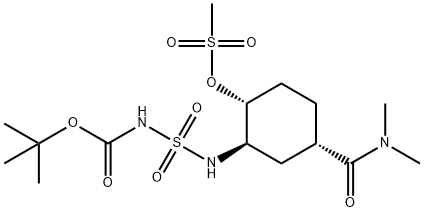 Carbamic acid, N-[[[(1R,2R,5S)-5-[(dimethylamino)carbonyl]-2-[(methylsulfonyl)oxy]cyclohexyl]amino]sulfonyl]-, 1,1-dimethylethyl ester|依度沙班杂质84