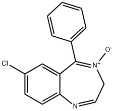 3H-1,4-Benzodiazepine, 7-chloro-5-phenyl-, 4-oxide Structure
