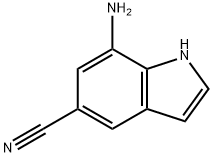 1H-Indole-5-carbonitrile, 7-amino- Structure
