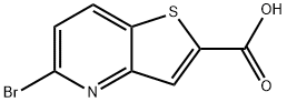 5-溴噻吩并[3,2-B]吡啶-2-羧酸 结构式