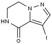3-碘-4H,5H,6H,7H-吡唑并[1,5-A]吡嗪-4-酮,1639901-82-8,结构式