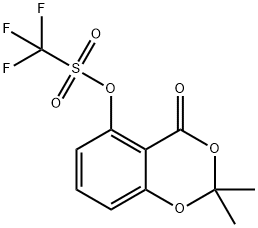 Methanesulfonic acid, 1,1,1-trifluoro-, 2,2-dimethyl-4-oxo-4H-1,3-benzodioxin-5-yl ester, 164014-40-8, 结构式