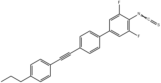 3,5-difluoro-4-isothiocyanato-4'-((4-propylphenyl)ethynyl)-1,1'-biphenyl,1644550-14-0,结构式