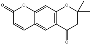 7,8-Dihydro-8,8-dimethyl-2H,6H-benzo[1,2-b:5,4-b']dipyran-2,6-dione 结构式