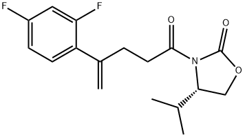 2-Oxazolidinone, 3-[4-(2,4-difluorophenyl)-1-oxo-4-pentenyl]-4-(1-methylethyl)-, (S)- (9CI) 化学構造式