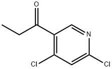 1-Propanone, 1-(4,6-dichloro-3-pyridinyl)- Struktur
