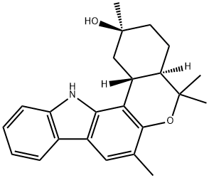 [2]Benzopyrano[4,3-a]carbazol-2-ol,1,2,3,4,4a,5,13,13c-octahydro-2,5,5,7-tetramethyl-, (2R,4aS,13cS)-rel-(-)-(9CI) Struktur