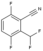 2-(二氟甲基)-3,6-二氟苯甲腈,1672663-80-7,结构式