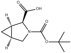 3-Azabicyclo[3.1.0]hexane-2,3-dicarboxylic acid, 3-(1,1-dimethylethyl) ester, (1R,2S,5S)- Struktur