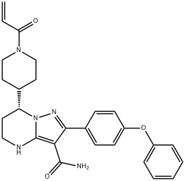 (R)-Zanubrutinib 化学構造式
