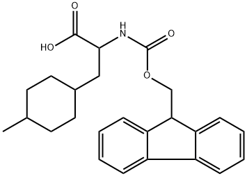 2-((((9H-芴-9-基)甲氧基)羰基)氨基)-3-(4-甲基环己基)丙酸 结构式