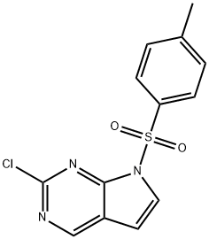 7H-Pyrrolo[2,3-d]pyrimidine, 2-chloro-7-[(4-methylphenyl)sulfonyl]- Struktur