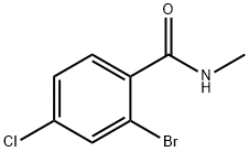 2-溴-4-氯-N-甲基苯甲酰胺, 1696163-25-3, 结构式
