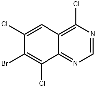 Quinazoline, 7-bromo-4,6,8-trichloro- Structure