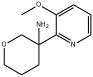 2H-Pyran-3-amine, tetrahydro-3-(3-methoxy-2-pyridinyl)- 结构式