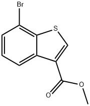 Benzo[b]thiophene-3-carboxylic acid, 7-bromo-, methyl ester 化学構造式