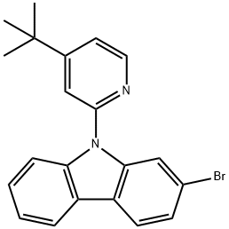 9H-Carbazole, 2-bromo-9-[4-(1,1-dimethylethyl)-2-pyridinyl]- Structure