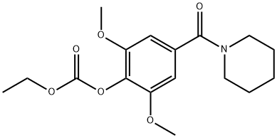 Carbonic acid, ethyl ester, ester with 1-(4-hydroxy-3,5-dimethoxybenzoyl)piperidine (7CI,8CI),1703-32-8,结构式