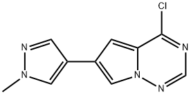4-chloro-6-(1-methyl-1H-pyrazol-4-yl)pyrrolo[2,1-f][1,2,4]triazine Struktur