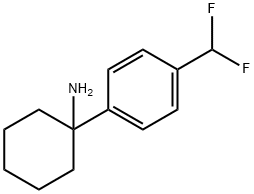 Cyclohexanamine, 1-[4-(difluoromethyl)phenyl]- 结构式