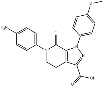 Apixaban impurity 14/6-(4-aminophenyl)-1-(4-methoxyphenyl)-7-oxo-4,5,6,7-tetrahydro-1H-pyrazolo[3,4-c]pyridine-3-carboxylic acid, 1704504-93-7, 结构式