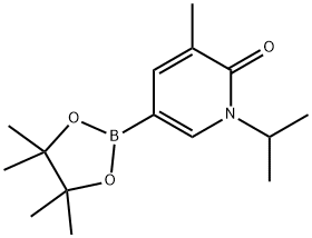 3-methyl-1-(propan-2-yl)-5-(tetramethyl-1,3,2-dioxaborolan-2-yl)-1,2-dihydropyridin-2-one Structure