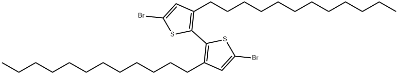 2,2'-Bithiophene, 5,5'-dibromo-3,3'-didodecyl-,170702-23-5,结构式