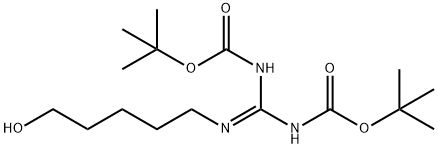 N,N'-Bis(Boc)-N''-(5-hydroxypentyl)guanidine 结构式